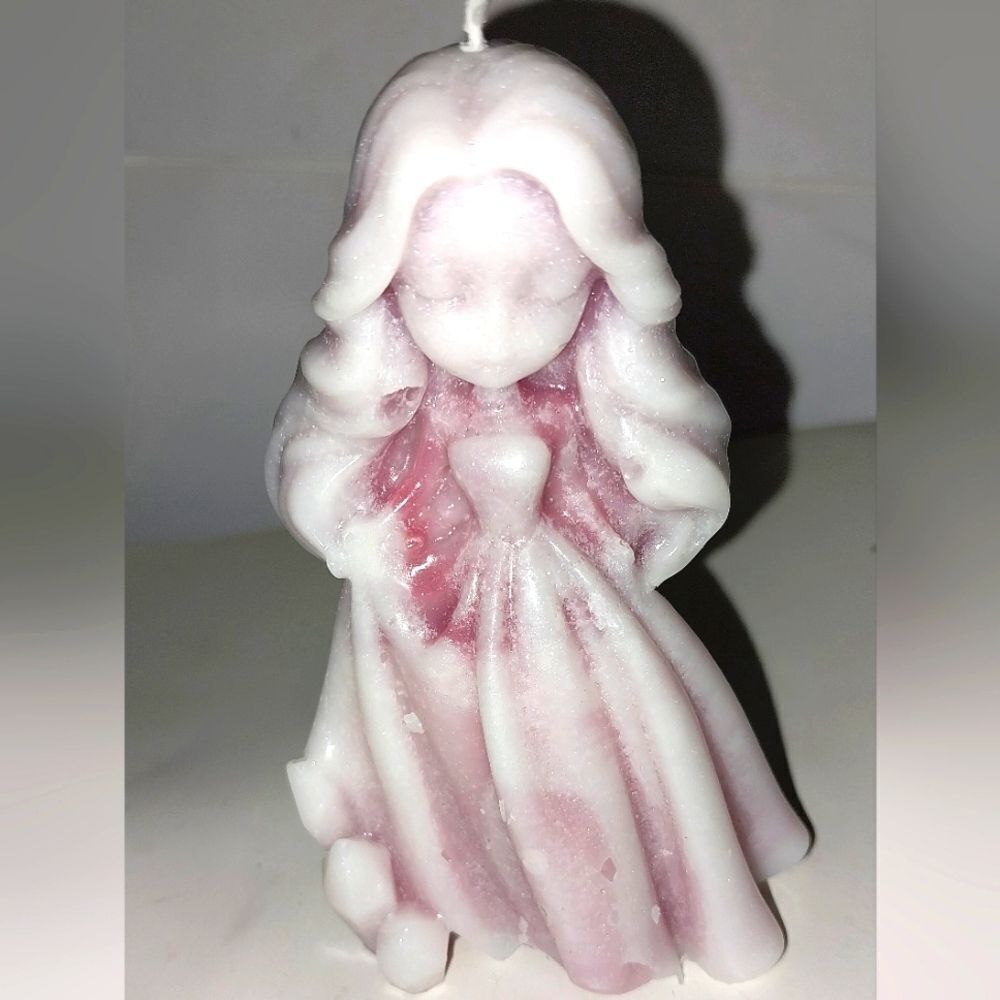 Hand crafted limited edition whimsical princess candle